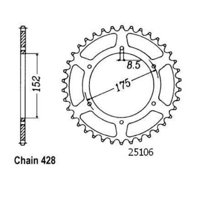 Rozeta pro Yamaha 25106CZ53